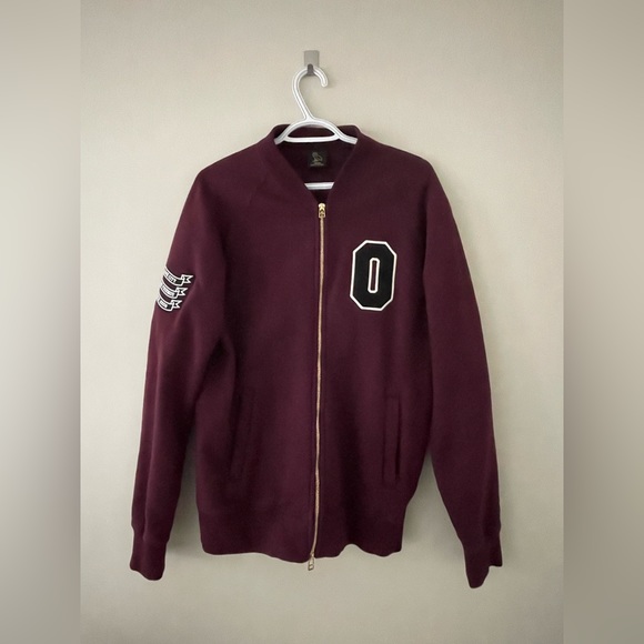 OVO Full Zip Burgundy Sweater - Picture 1 of 2